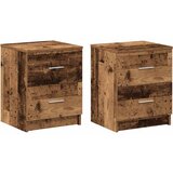  Noćni ormarići 2 kom s 2 ladice staro drvo 40x36x50 cm | shoptok.hr
