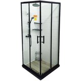 Quartz tuš kabina dark crni ram 80x80cm providno staklo Cene