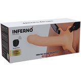 Hidden Desire Inferno Vibrating Silicone Hollow Penis Strap-On with Remote 18cm Skin | Shoptok.si