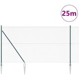 vidaXL Zavarena Ograda Žica sa 13 Šiljastih Stupova Zelena 1.4x25 m Čelik | shoptok.hr