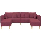  Tkaninska sofa s jastukom 3 pcs Vinska crvena 208 cm tkanina | shoptok.hr