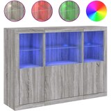  Komoda z LED lučkami 3 kosi siva sonoma inženirski le | Shoptok.si