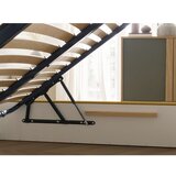 Bobochic Paris Gorčično rumena oblazinjena zakonska postelja s prostorom za shranjevanje z letvenim dnom 160x200 cm Badja – | Shoptok.si