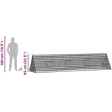 vidaXL Kletka za zajce srebrna 215 x 100 x 85 cm Cinkana jeklena | Shoptok.si