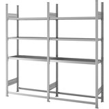 hofe večnamenski regal za skladišče in delavnico, višina 2000 mm, 4 skladiščni nivoji, osnovni regal, šxg 1060 x 435 mm | Shoptok.si