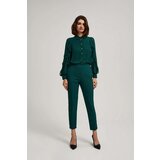 Marisse Emerald Green 7/8 Leg Crease Trousers | Shoptok.si
