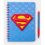 Sinsay Set: bilježnica sa spiralnim uvezom s 3D aplikacijom i kemijska olovka 2 pack Superman | shoptok.hr