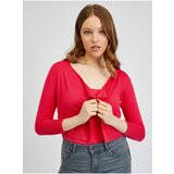 Orsay Dark pink Ladies Cropped Cardigan - Women Cijene