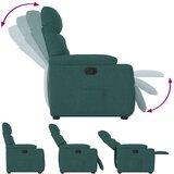  Naslonjač na podizanje od tkanine tamnozeleni | shoptok.hr