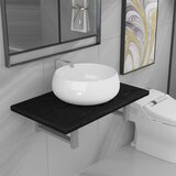 Maison Chic Dvodelni komplet kopalniškega pohištva - Kopalniški sestavi iz keramike črn, (21788437) | Shoptok.si