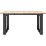  Stolić za kavu O-oblika 90x90x45 cm borovina i čelik | shoptok.hr
