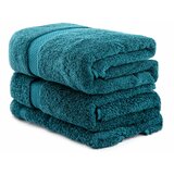  colorful - dark green dark green towel set (3 pieces) Cene