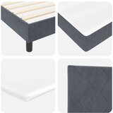 Box Spring Krevet s Madracem i LED Tamnosiva 120x190 cm Baršun | shoptok.hr