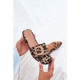 Boto Flat Women's Slippers With Decorative Buckle Leopard Clariola | ePonuda.com