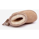 Boto Children's Fleece-lined Fringed Snow Boots Beige Mikyla | Shoptok.si