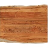 Stolna ploča 100x80x2,5 cm pravokutna bagremovo drvo živi rub | Eponuda.com