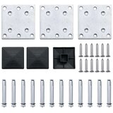  Set panela za ogradu WPC 353 x 146 cm crni | shoptok.hr