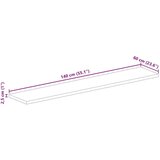 Stolna Mizna plošča 140x60x2,5 cm pravokotna trden predelan les | Shoptok.si