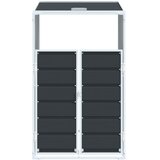  Spremište za jednu kantu za otpad antracit 72x81x115 cm čelično | shoptok.hr
