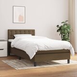 The Living Store Box spring postelja z vzmetnico temno rjava 100x200 cm blago - Box Spring Postelja, (21515907) Cene