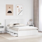  Krevetna konstrukcija Bijelo 150 x 200 cm Inženjersko Drvo | shoptok.hr