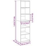  Visoka komoda bijela 50 x 41 x 185 cm od konstruiranog drva | shoptok.hr