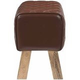  Klupa 40 x 30 x 45 cm Prava koža Smeđa dijamantna | shoptok.hr