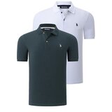 Dewberry DUAL SET T8561 MENS TSHIRT-WHITE-KHAKI | shoptok.hr