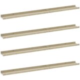vidaXL zidne police 4 kom bijele i boja hrasta sonome 100 x 9 x 3 cm | shoptok.hr