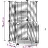  Kavez za ljubimce s 8 panela i vratima crni 35 x 35 cm čelični | shoptok.hr