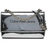 Calvin Klein Jeans Ročna torba Sculpted Ew Flap Conv25 Mono S K60K611856 Srebrna