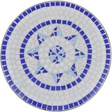 Bistro stolić plavo-bijeli 60 cm s mozaikom | shoptok.hr