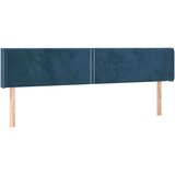  Posteljno vzglavje temno modro 203x16x78/88 cm žamet, (20938386) | Shoptok.si