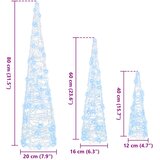  Božićno drvce 3 pcs Hladna bijela 20 x 20 x 80 cm Akril | shoptok.hr