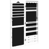  Zidni ormarić za nakit s ogledalom bijeli 37,5 x 10 x 106 cm | shoptok.hr