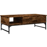 Furnova Klubska mizica dimljeni hrast 100x50x35 cm inž. les in kovina, (21913335) | Shoptok.si