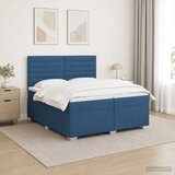  Boxspring krevet s madracem Plava 200 x 200 cm Tkanina - Plava 200 x 200 cm Dizajn linija | shoptok.hr
