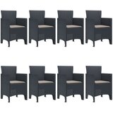  9-dijelni set za blagovanje u vrtu s jastučićima antracit poli ratan | shoptok.hr