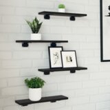 vidaXL Knjigovodske plošče 4 kosa črnega hrasta 40x10x1,5 cm iz inženirskega lesa | Shoptok.si