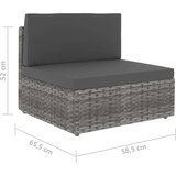 Poli Vrtna garnitura 2-delna poli ratan siva | Shoptok.si