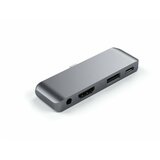 Satechi aluminium type-c mobile pro hub (hdmi 4k,1x jack 3mm,1x USB-A,1x usb-c) - space grey Cene