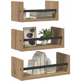  Set zidnih polica s policom 3 pcs Umjetnički hrast 40x16x14cm | Eponuda.ba