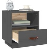  Noćni ormarići 2 kom sivi 40 x 34 x 45 cm od masivne borovine | shoptok.hr