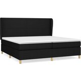  S oprugama i madracem crni 200x200 cm od tkanine | shoptok.hr
