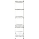 Police za odlaganje s 5 razina 90x35x180 cm kromirane 250 kg | shoptok.hr
