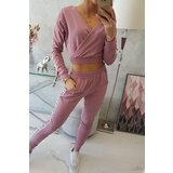 Kesi Set with decorative stripes in dark pink | Shoptok.si
