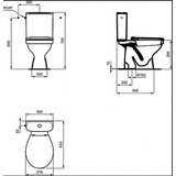 Ideal Standard Monoblok IDEAL STANDARD ULYSSE sa WC daskom plastične šarke - simplon (W835801) | Eponuda.com