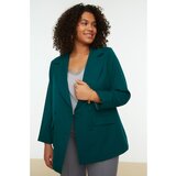 Trendyol Green Pocket Detailed Double Closure Blazer Woven Jacket Cene