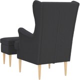  Fotelja s footstoolom 2 kom. Tamnosiva Bouclé | shoptok.hr