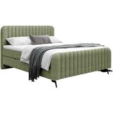 MID.YOU POSTELJA Z VZMETNICO 140 cm x 200 cm , les, tekstil, leseni material zelena | Shoptok.si